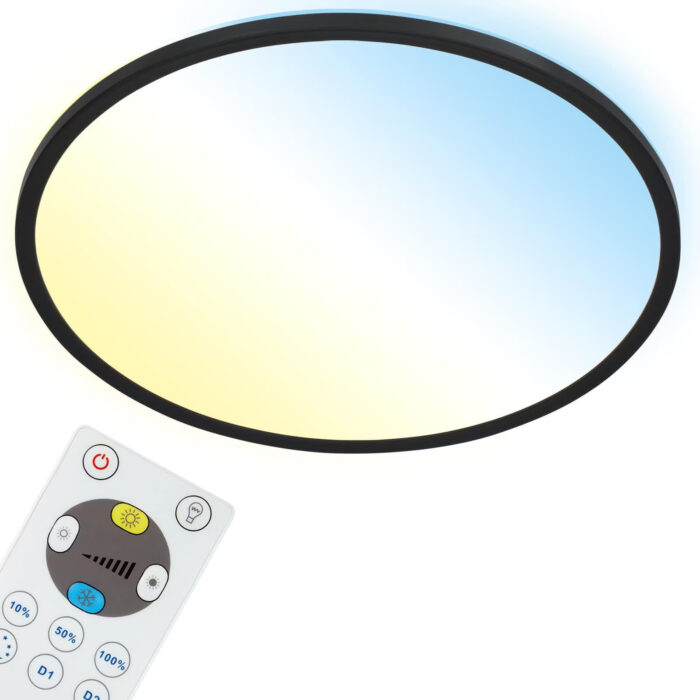 Casalux LED Slim panel m. remote sort ø 29,3 cm