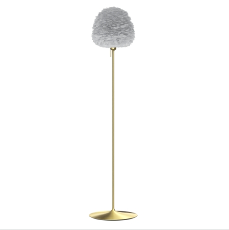 Umage Eos Evia Medium komplet gulvlampe – lys grå elegance med fjerlet charme