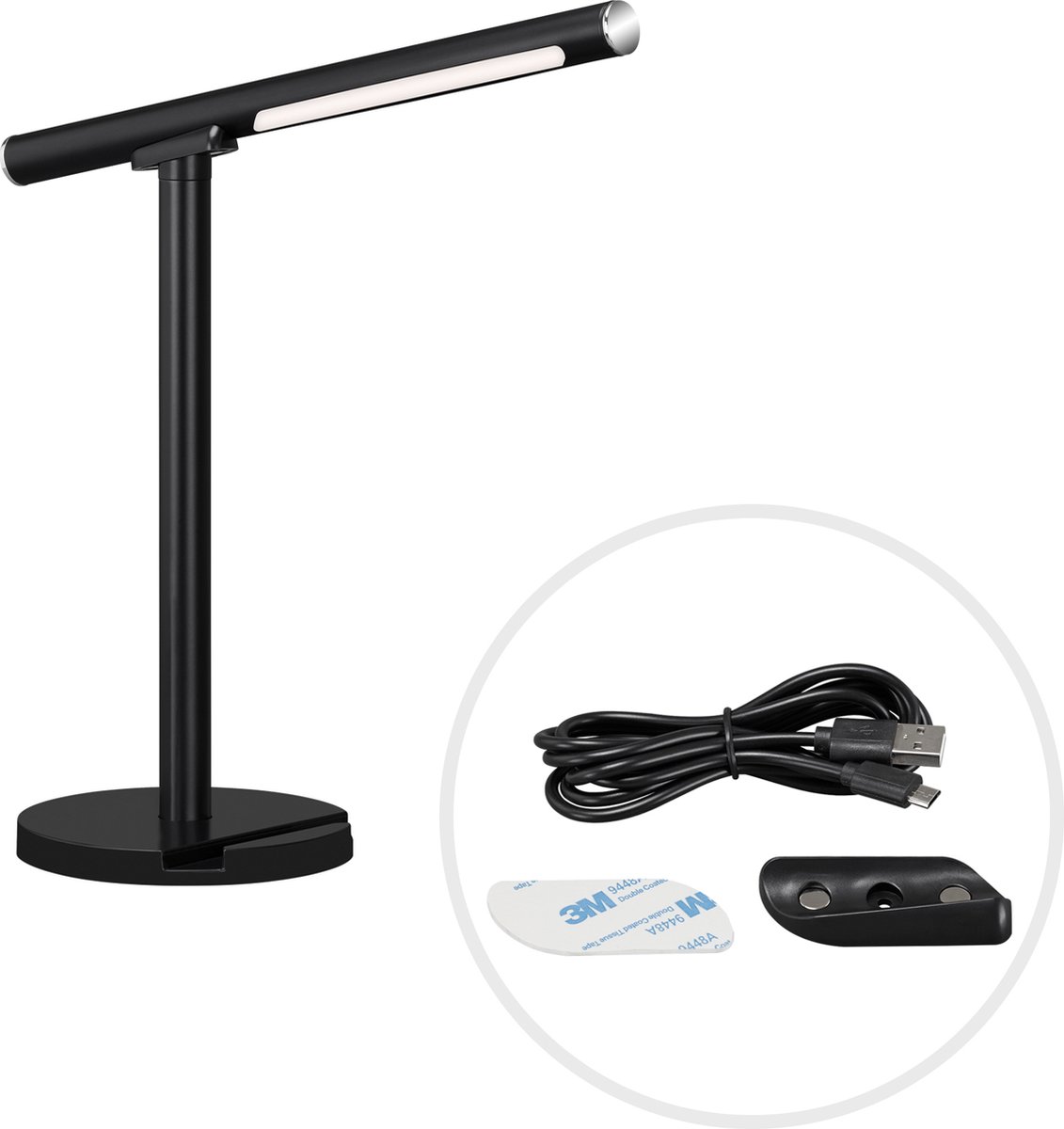 Briloner Everywhere Opladelig Led Bordlampe Dæmpbar Touch Cct Sort Massive Stock