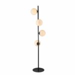 Halo Design Twist 4 Gulvlampe Opal/Black – Skandinavisk elegance til hjemmet