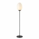 Halo Design Twist Oval Gulvlampe Opal/Black – Moderne elegance til hjemmet