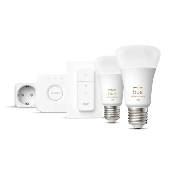 Philips Hue White and Color Ambiance Startsæt 2x E27-Pærer