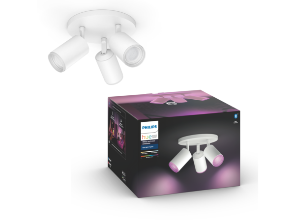 Philips Hue Fugato Plate/Spiral 3x5.7W Spots Hvid