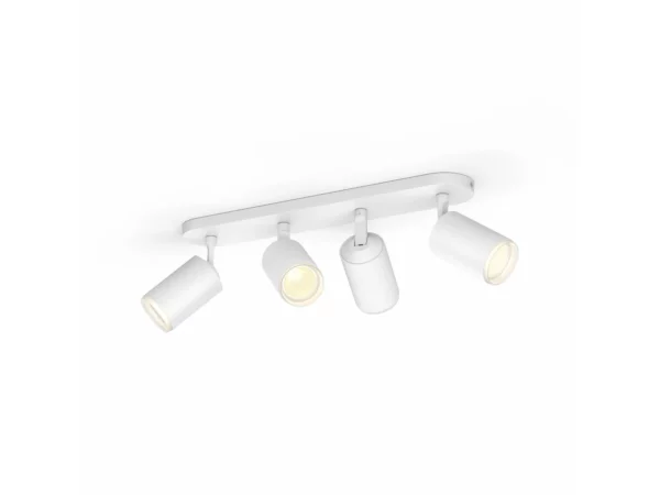 Philips Hue Fugato Plate/Spiral 4x5.7W Spots Hvid