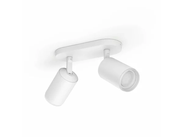 Philips Hue Fugato Plate/Spiral 2x5.7W Spots - Hvid