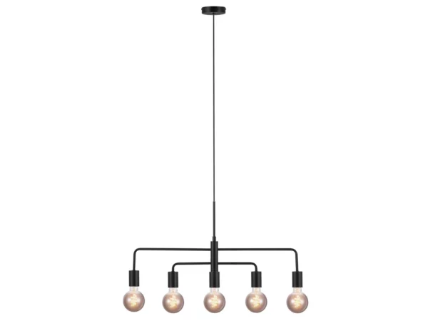 Nordlux Gloom 5-Spot Lysekrone - Sort Ø74 cm