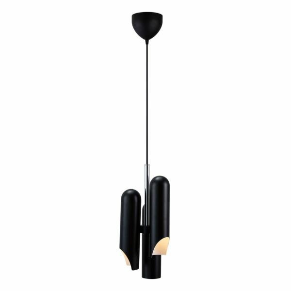 Nordlux Rochelle 3-Spot Pendel Sort i metal med kromdetaljer