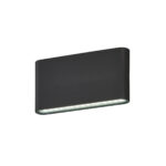 Fischer & Honsel Scone udendørs væglampe i sort metal med integreret LED og op-og-ned lys