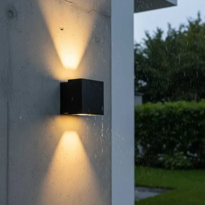 Akzent Udendørs LED Væglampe IP54 Aluminium Sort D08