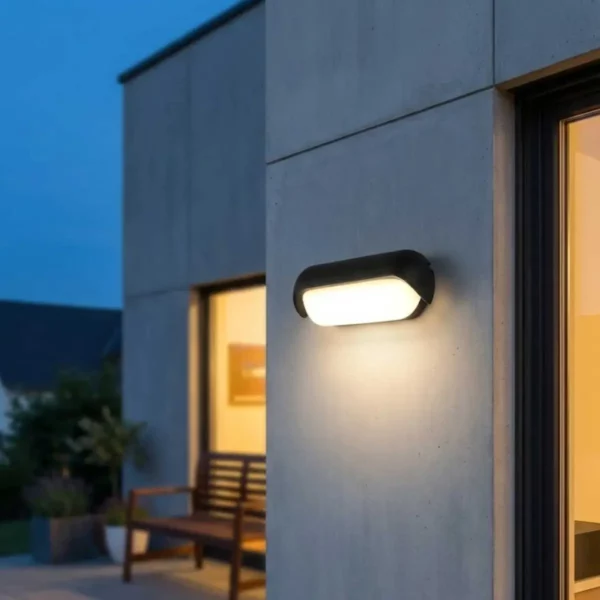Akzent Udendørs LED Væglampe IP65 Aluminium Sort