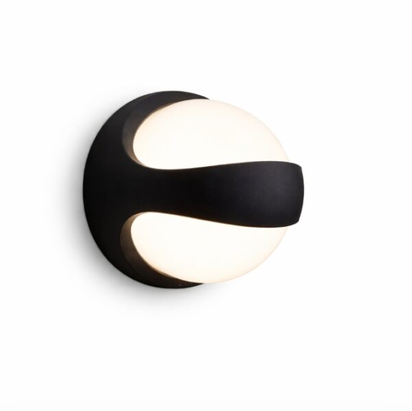 Akzent Udendørs LED Væglampe IP65 Aluminium Sort