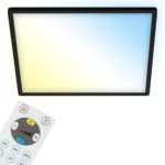 Briloner LED Slim panel m. remote sort ø 42 cm