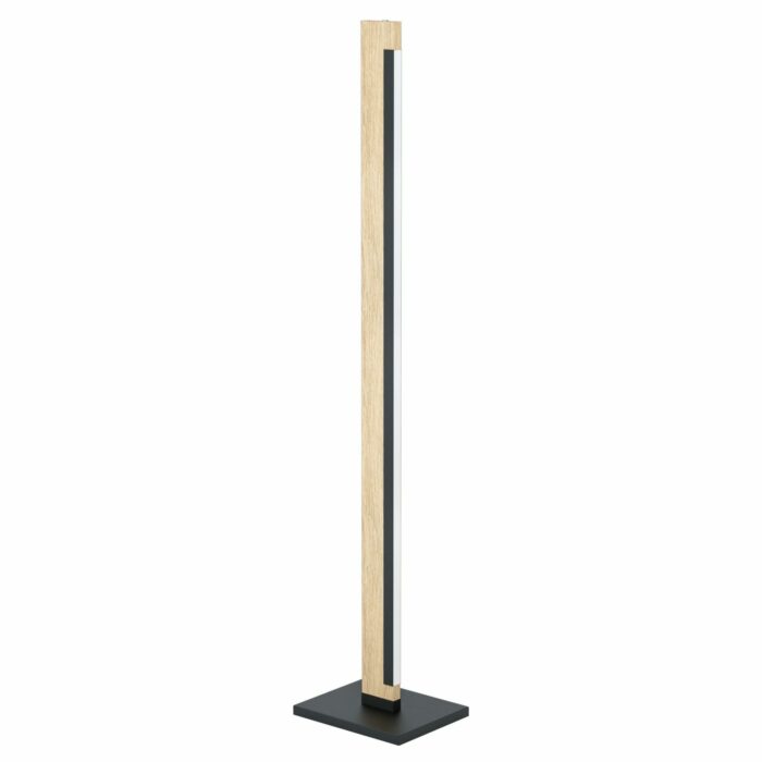Eglo CAMACHO standerlampe i sort stål og træ