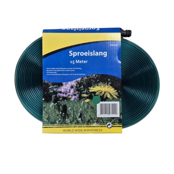 Sprinklerslange 15 meter grøn2