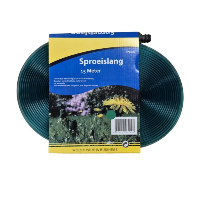 Sprinklerslange 15 meter grøn2