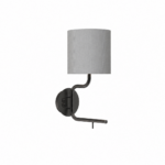 Frandsen FM Wall Lamp væglampe med hvid chintzskærm og integreret LED