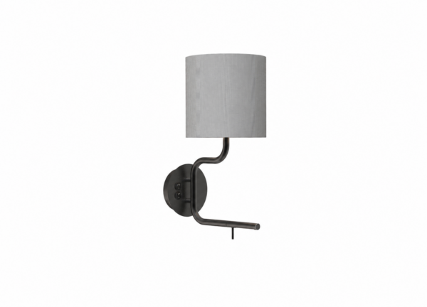 Frandsen FM Wall Lamp væglampe med hvid chintzskærm og integreret LED