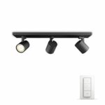 Philips Hue Runner 3-Spot - Sort - med Dimmer Switch