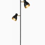 Light Zone LED Gulvlampe 2-armet Sort/Guld – Moderne Standerlampe