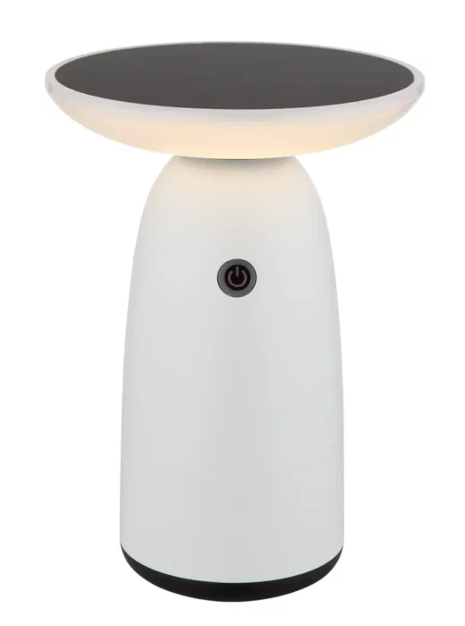 Globo AURINA Solcellebordlampe Touch Lysdæmper IP54 Indendørs/Udendørs Hvid