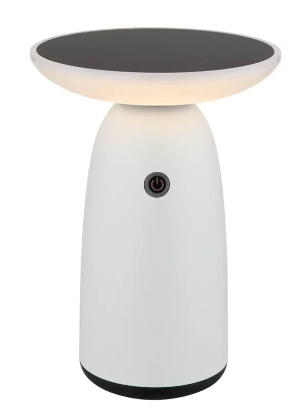 Globo AURINA Solcellebordlampe Touch Lysdæmper IP54 Indendørs/Udendørs Hvid