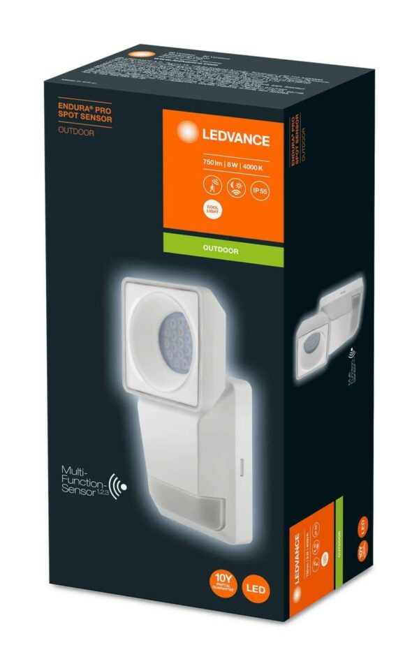 Ledvance Udendørslampe Endura Pro Spot Sensor 8 Watt LED Hvid Væglampe