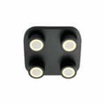 Nordlux Clyde 4-Spot Loftlampe Sort M. Dæmp