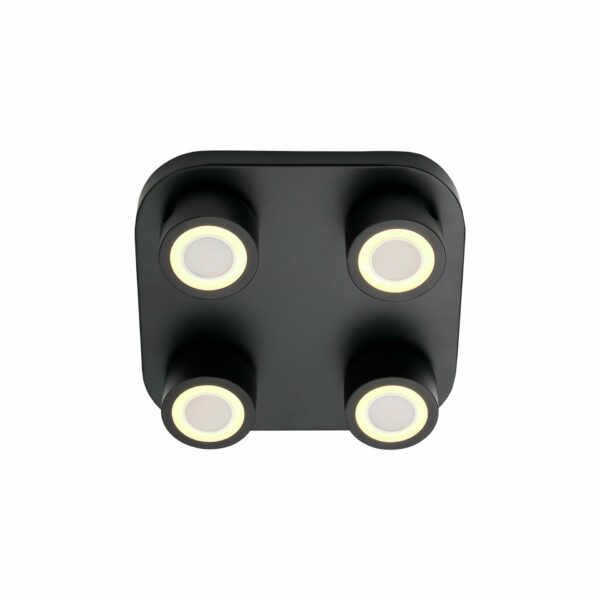 Nordlux Clyde 4-Spot Loftlampe Sort M. Dæmp