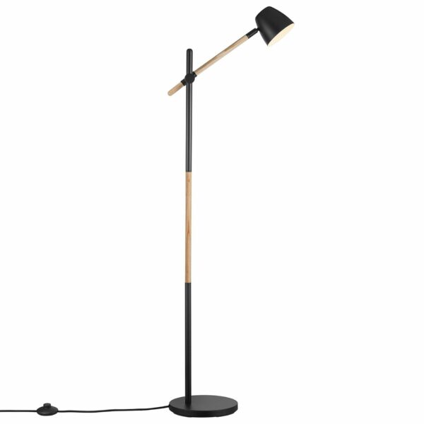 Nordlux Theo Gulvlampe Træ/Sort 130 Cm